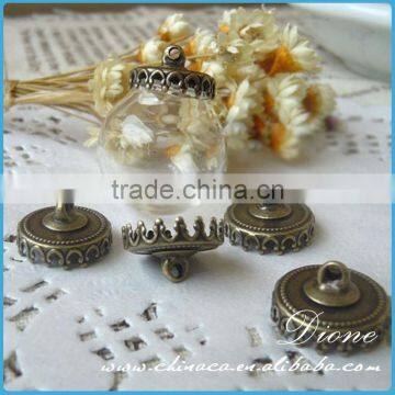 Mini Glass Decoration Bottle Charms for Necklace Pendants Wish Pendant Tube Bottle Vial photo-5