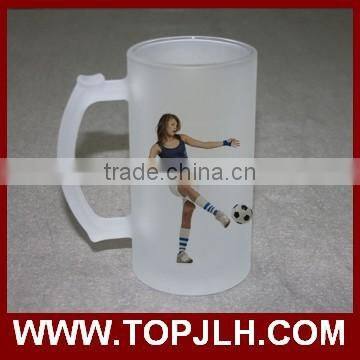 High Quality Custom Logo Printed Glass Beer Mug for Sublimation photo-6