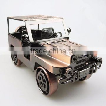 Custom vintage iron sheet jeep car model