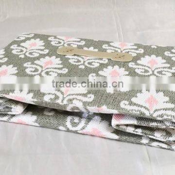 Household Decorative Foldable Paper Cloth Basket With Handle photo-3