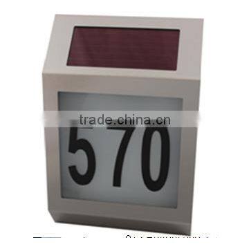 FQ-520 Led Stainless steel address numbers solar house numbers light solar doorplate plaque