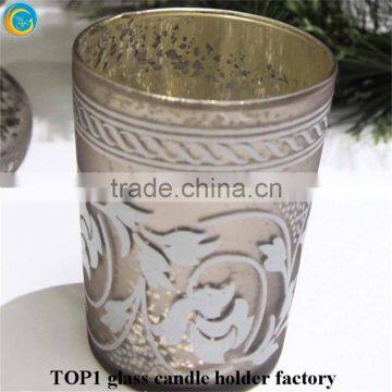 wedding unity candle holders Votive Frosted Glass Candle Holders