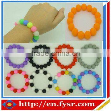 Colorful fashion Silicone beaded bracelet