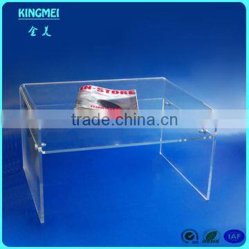 OEM Living Room Furniture Transparent Modern Acrylic Lucite Waterfall Coffee Console Table photo-3