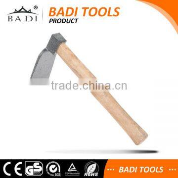 mini dual wood handle garden hoe