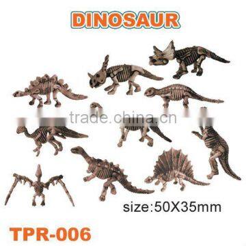 Eco-friendly plastic DINOSAUR SKELETON TPR toys