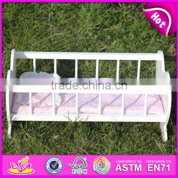 New Cute Kids Wooden Toy Beds for Dolls W06E010A photo-2