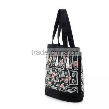 Fashion Lipstick Printing Canvas Shopping Tote Bag,Large Capacity Shopping Bag photo-3