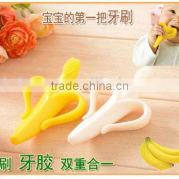 Molar Rod,Banana Toothbrush,Baby Silicone Banana Tooth Gum