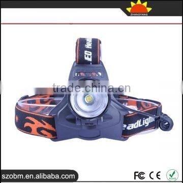 Waterproof Aluminum Alloy ABS 1600 Lumens 1 Led T6 Rechargeable Hunting Headlamp Light photo-3