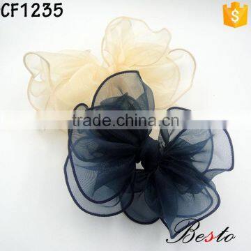 New wholesale fashion hair large organza bow for girl headband