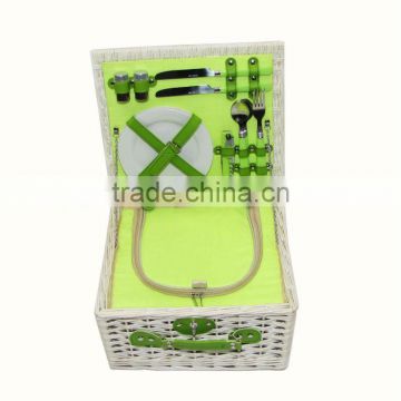 Factory wholesale cheap natural handmade outdoor wicker willow outdoor picnic basket