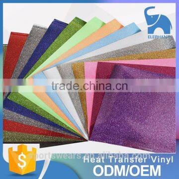 OEM design your own t shirt adhesive glitter heat transfer vinyl sheets