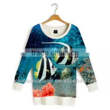 Women vivid digital printing clothing for autumn and winter