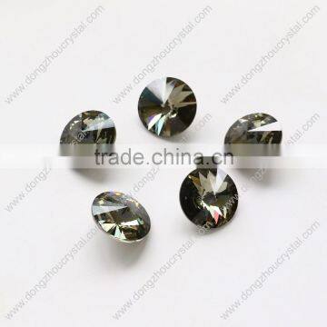 Different colors k9 high quality round crystal fancy point back stones