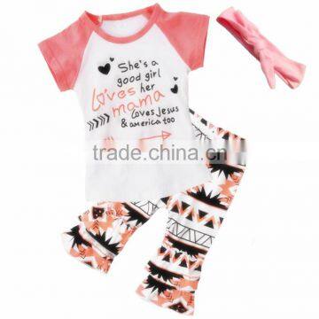 Children clothing 2016 set cotton short-sleeve tee and pants two piece for 1-6 years baby