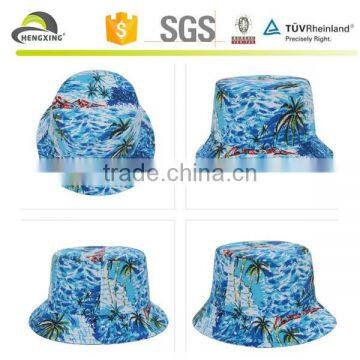 Unisex Hawaiian Palm Pineapple Cloche Bucket Hat Fishing Outdoor Beach Sun Caps