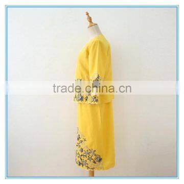 New Fashion Ramie Cotton Multi Colors Emboidery Jacket Dress Suits For Woman photo-3