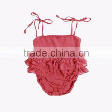 Wholesale High Quality Little Baby cute Swimsuit Girls Summer Ruffle Child cotton Swimwear