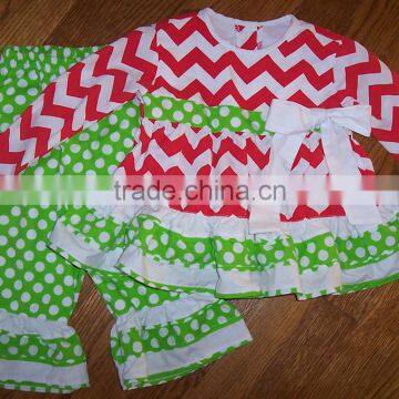 Wholesale Children Boutique Clothe Fo Infant And Toddler Christmas Clothes Set With 100%cotton Kids Persnickety Clothing Set photo-2