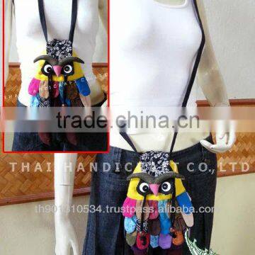 Hill Tribe shoulder bag Patchwork Fabric OWL