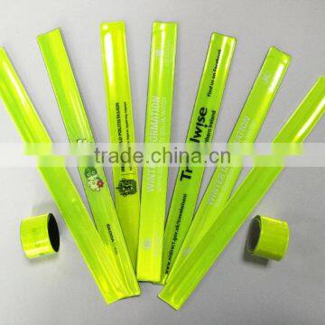 Custom Night High Visibility Reflective Cuff Strap Snap Pop Band Bracelets photo-2