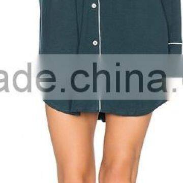 Custom Pajamas Manufacturers Wholesale Clothing Fashion Sleepshirt For Women Sleep Wear Long Sleeves Nightwear photo-5