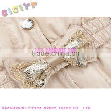 Worm Long-designed Girl Padding Coat With Waistband photo-4