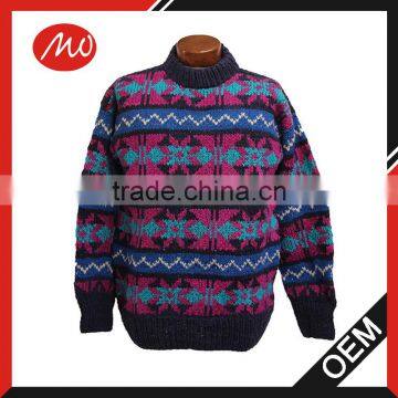 High quality customized knitting patterns christmas man sweater pullover