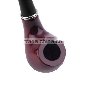 New 1x Durable Wooden Tobacco Pipe + Smoking Pipe Stand + Cigar Cigarette Smoking Pipe Leather Case Cover photo-5