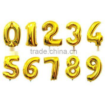 Hot Sale 32 Inch Gold Silver Color Foil Number Balloons for Party Decoration photo-2