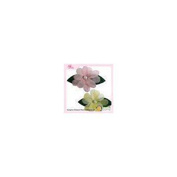 Decoration Pink Handmade lapel flower pins With Pearl eco friendly feature