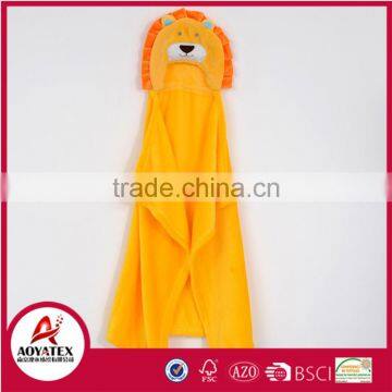 knitted embroidered hooded kids products swaddle baby blanket