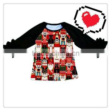 2017 Sue Lucky new Christmas cute T-shirt icing design girls boutique clothing