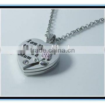 2016 Mothers' day gift 2 sided heart necklace heart shape necklace factory price