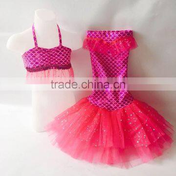 Hot pink little mermaid princess costume Halloween Costume