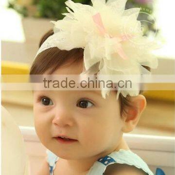 pretty flower elastic baby headbands