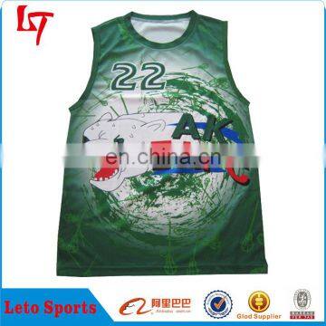 Comfortable cut and sew custom team basketball jersey