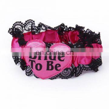 HEN-0015 wholesale Bride To Be Badge Hen Night Party Lace Garter
