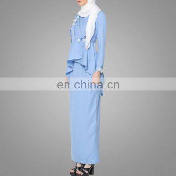 Stylish Baju Kebaya Design Muslim Women Wear Elegant Floral Malaysia Clothing New Model Ladies Suit photo-4