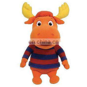 plush stuffed toy cow wear cloth suit for baby B 3297