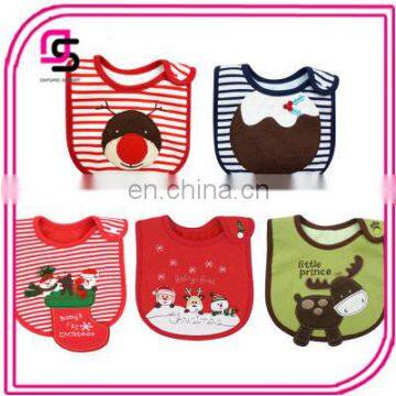 2017 new fashion christmas baby cotton bibs latest cartoon baby bandana bibs