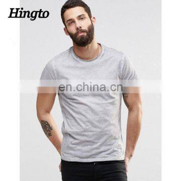 Regular fit men oil wash fashion gray tshirts oem service