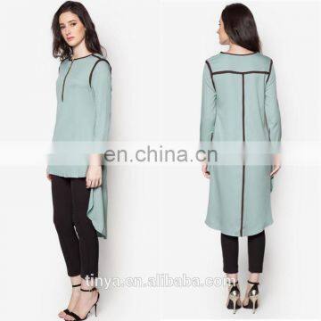 New Model Islamic Abaya Muslim Tunic Dress Tops Long sleeve Islamic Ladies Blouse