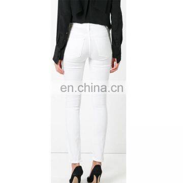 White Elastic Cotton Tight Jeans Women's Jeans Regardless of Season photo-2