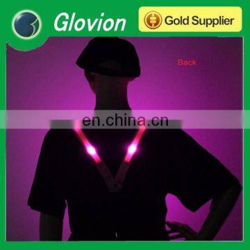 Hot sale fashion suspenders for girls led suspenders Led Panel Light Suspender