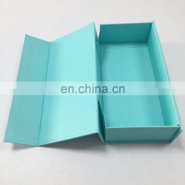 Luxury Cardboard Box Folding Gift With Green Ribbon With Magnet Close photo-2