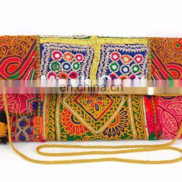 Vintage Gypsy Banjara Coin Clutch - Antique Embroidered coin Clutch- Banjara Gypsy Coin Clutch