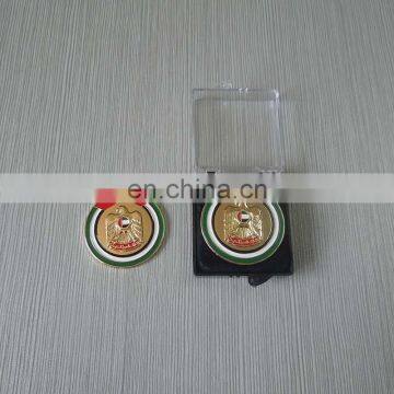 custom UAE 46th national flag logo and falcon lapel pin badge