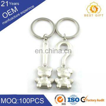 New arrival wholesale custom lether keychain & stainless steel key chain